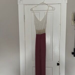 Windsor Cream and Pink Two-Tone Jumpsuit